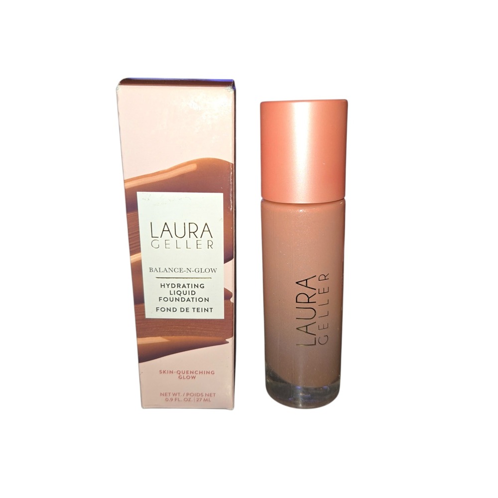 Laura Geller NIB Balance-N-Glow Hydrating Liquid Foundation In Deep‎ 0.9 oz